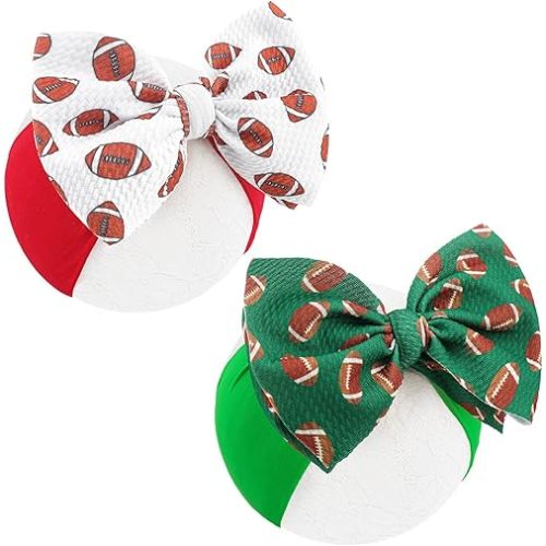 Baby Girl Football Outfit Headbands for Baby Girls Sports Bows Super Bowl Hair Accessories Newborn Infant Headband Football Baby Clothes