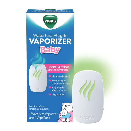 Vicks Pediatric Advanced Waterless Mini Plug-in Vaporizer, Nightlight