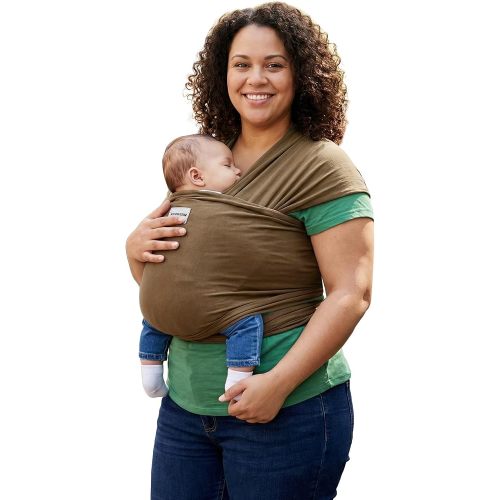 MISSWISDOM Baby Wraps Carrier, Baby Carrier Wrap Newborn Sling 7-35lbs, Baby Wearing Wrap Newborn Wrap Carrier, Baby Sling Carriers for Newborn and Infant, Brown