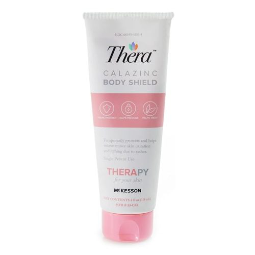 Thera Calazinc Body Shield Barrier Cream with Calamine and Zinc - Incontinence Skin Protectant Ointment, Diaper Rash, Scented - 4 oz