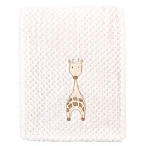 Hudson Baby Infant Plush Waffle Blanket, Modern Giraffe, One Size