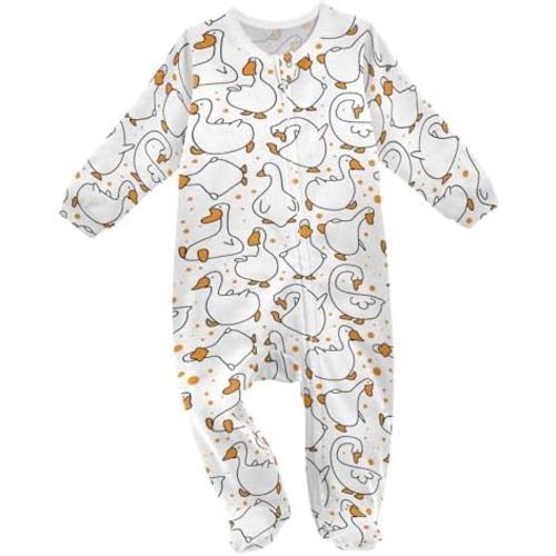 vvfelixl Green Scarf Reindeer Baby Sleepers for Girl Boys Newborn Baby Play One-Piece Footies for 0-3 Months