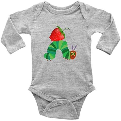 GKrepps Very Hungry Caterpillar With Strawberry Infant Romper Long Sleeve Crawl Clothes for Baby