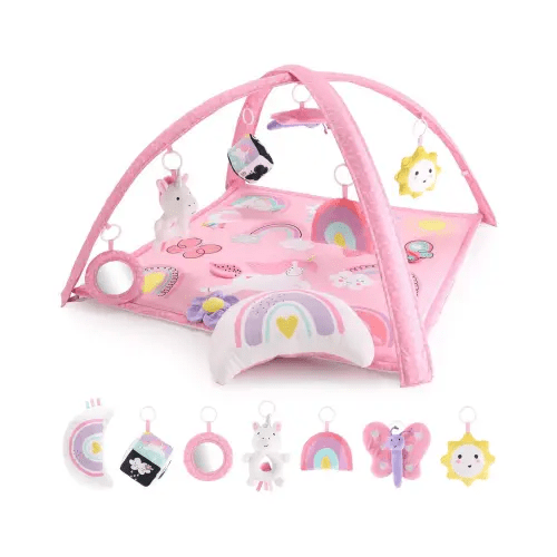 The Peanutshell
7 in 1 Baby Play Gym and Tummy Time Mat, Rainbow Paradise