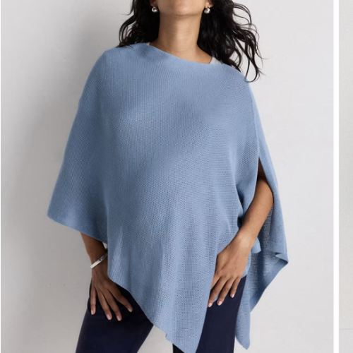 Lightweight Cotton Cashmere Nursing Shawl in Mountain Spring Blue