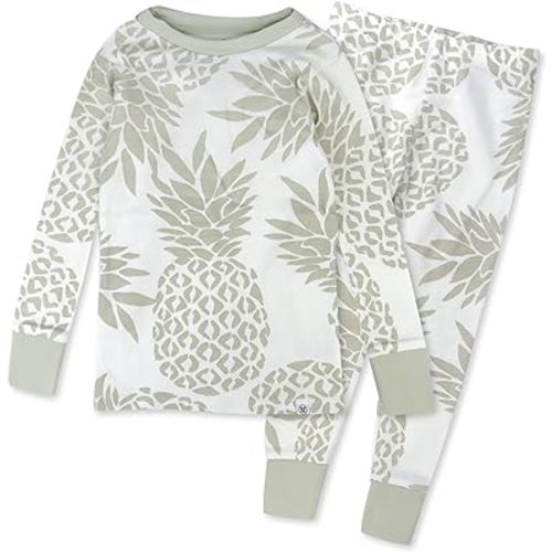 HonestBaby Multipack 2-Piece Pajamas Sleepwear PJs 100% Organic Cotton for Infant Baby and Toddler Boys, Unisex