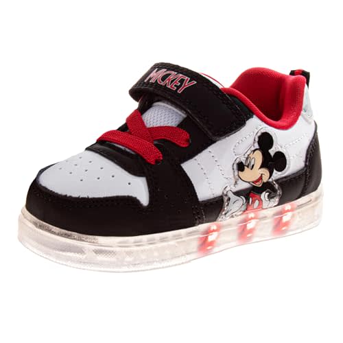 Boys Character Court Light Up Sneakers Paw Patrol Toy Story Mickey Mouse Spider Man Sonic Avengers Casual LED Shoes for Boy Size 6-10 Toddler 11-12 Little Kid