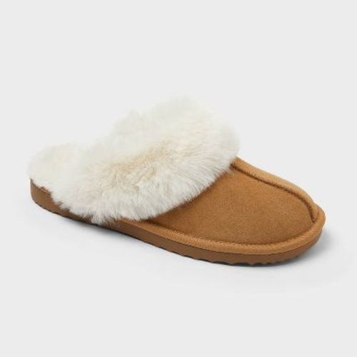 Women's Sylvia Genuine Suede Scuff Slippers - Auden™ Chestnut 8