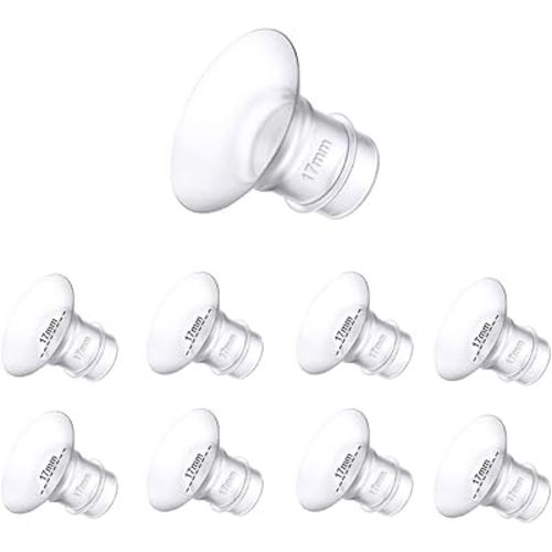 Flange Inserts 17mm 8PCS,Wearable Breast Pump Parts Compatible with Momcozy S12 pro/S9 pro/S12/S9/Medela/Spectra/TSRETE 24mm Breast Pump Shields/Flanges,Reduce 24mm Nipple Tunnel Down to 17mm