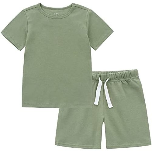 Owlivia 100% Organic Cotton Baby Short Sleeve Pajama Sets, Toddler Boy Girl 2-Piece Sleepwear