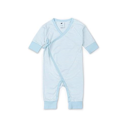 monica + andy Kimono Tie Long Sleeve One Piece, 100% Organic Baby Clothes for Girls & Boys, Preemie, Newborn & Infant