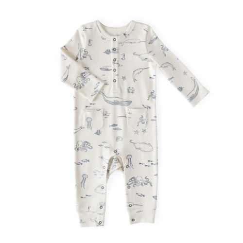 Henley Patch Pocket Romper