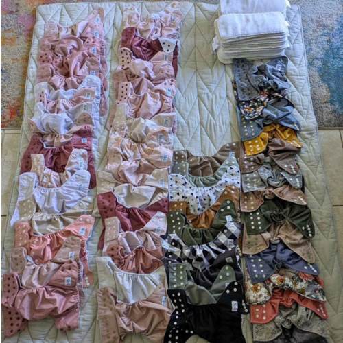 Nora's nursery cloth diapers and inserts