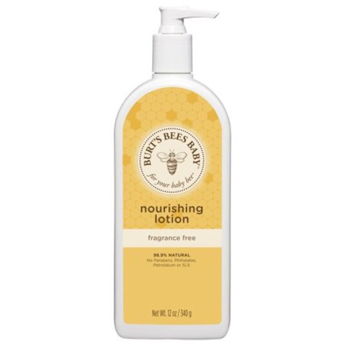 Burt's Bees Baby Nourishing Lotion, Fragrance Free Baby Lotion - 12 oz Bottle