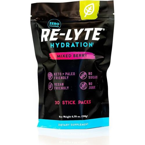 REDMOND Re-Lyte Hydration Electrolyte Powder Mix (Mixed Berry) 30 Stick Pack