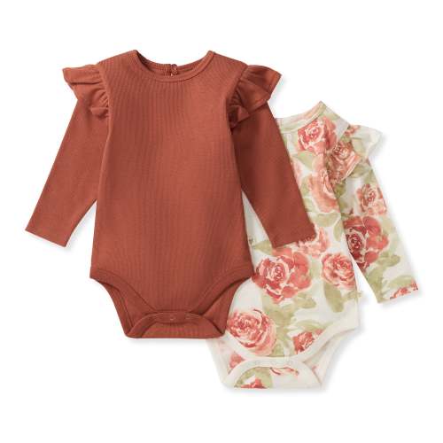 Autumn Rose Baby Girl Bodysuits 2 Pack – Burt's Bees Baby