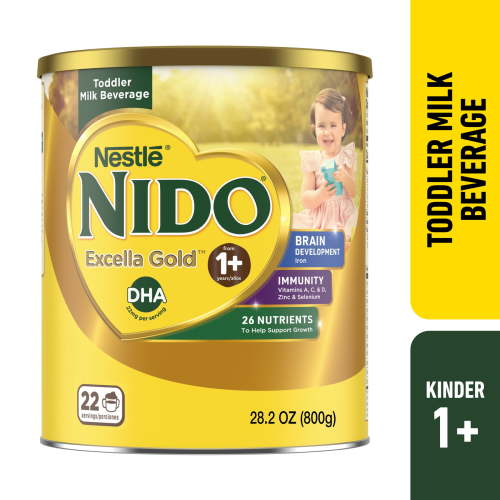 NIDO Excella Gold Original Toddler Milk Beverage Powder Mix, 28.2 oz Canister