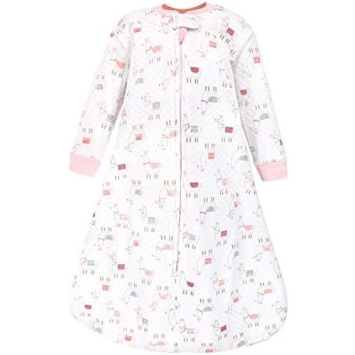Hudson Baby Unisex Baby Premium Quilted Long Sleeve Sleeping Bag and Wearable Blanket