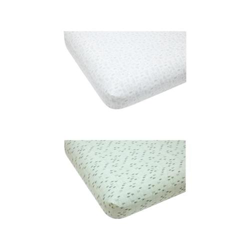 2 Pack Cotton Fitted Cot Sheets