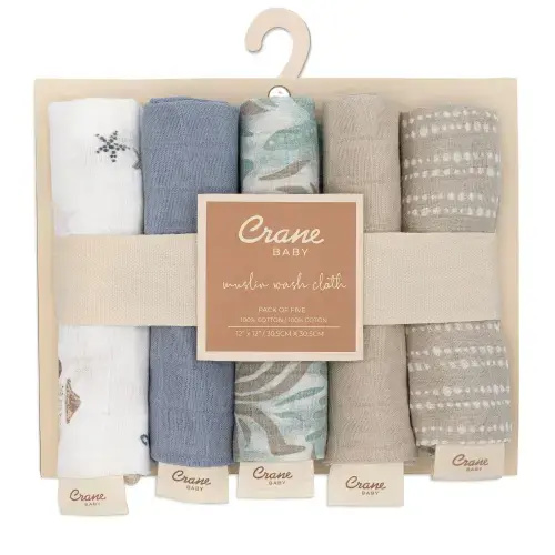 Cove 5-pc. Cotton Baby Washcloth Set (Sea Life)