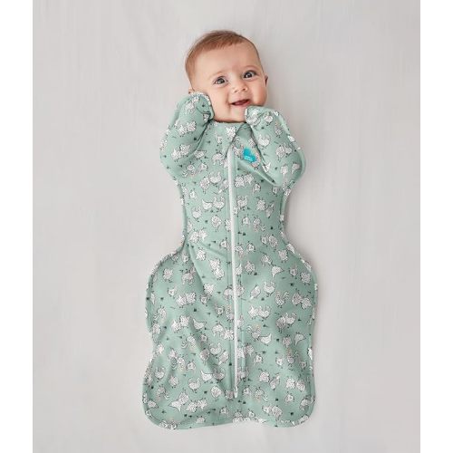 Love to Dream Swaddle UP, Baby Sleep Sack,Self-Soothing Swaddles for Newborns, Improves Sleep,Secure Fit Calms Startle Reflex,New Born Essentials for Baby,1.0 TOG,Small 5-8.5 lbs,Chicken Run Olive