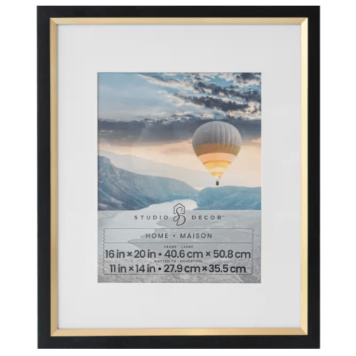 Home Black & Gold Frame with Mat by Studio Décor®