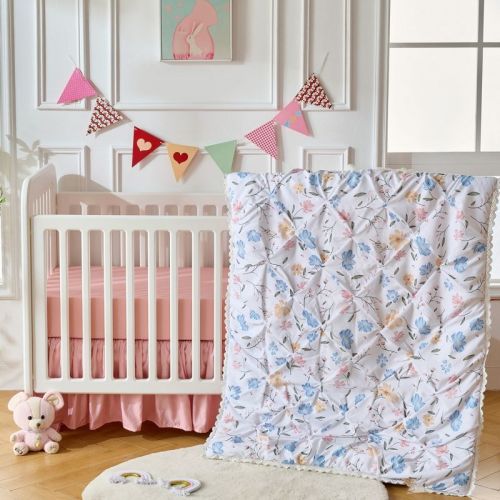 Gardenia 4-Piece Floral Nursery Baby Crib Bedding Set by Sweet Home Collection®
