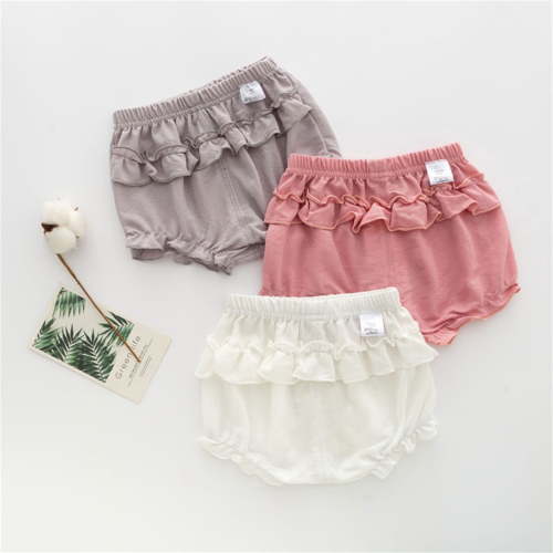RTKFRFLM Baby Girls Bubble Shorts Summer Lightweight Ruffle Hem Diaper Cover Panties