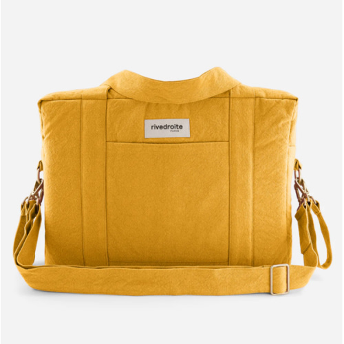 Darcy the anti diaper bag - Recycled cotton Mustard