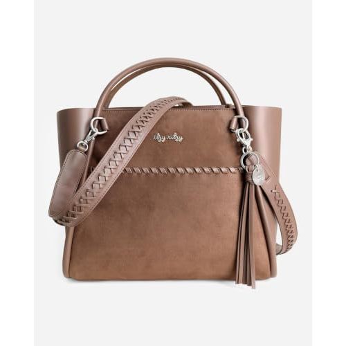 Itzy Ritzy Boss Tote Diaper Bag, Vegan Leather with Changing Pad