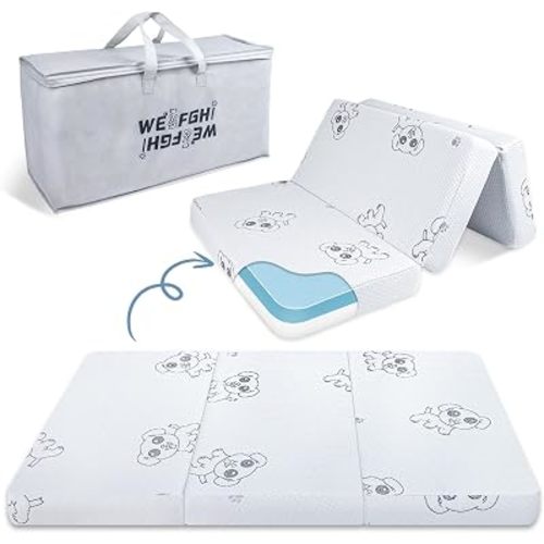 Trifold Pack and Play Mattress,38x26 Dual-Sided Memory Foam