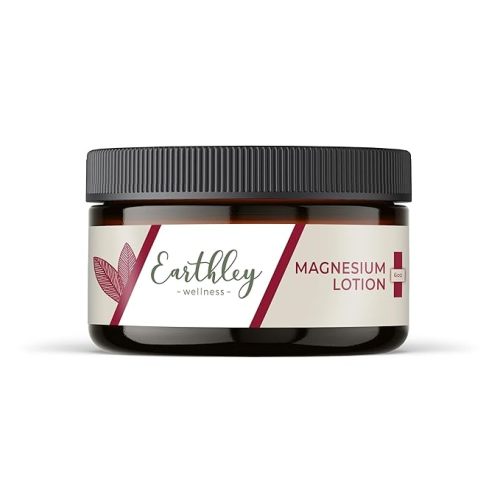 Earthley Wellness, Magnesium Lotion, Parent's Picks Award-Winner, Natural, Non-Itchy, Fast-Absorbing Formula (6oz, Original Lavender)