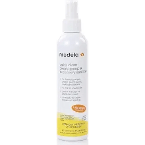 Medela Quick Clean Sanitizer Spray Safe | No Rinse | 8 fl oz | 1Ct