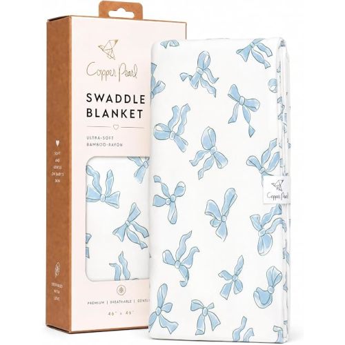 Copper Pearl Swaddle Blankets for Newborns | Soft Stretchy Receiving Blankets for Boys and Girls | Large 46 x 46 Inch Baby Blankets | Lightweight and Breathable Swaddles | Daphne