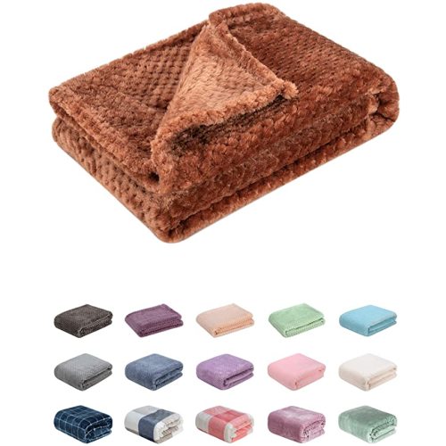 Fuzzy Blanket or Fluffy Blanket for Baby Girl or boy, Soft Warm Cozy Coral Fleece Toddler, Infant or Newborn Receiving Blanket for Crib, Stroller, Travel, Decorative (28Wx40L, XS-Deep Coffee)