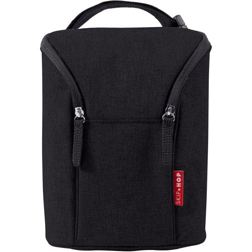 Skip Hop Baby Breastmilk Cooler Insulated Bottle Bag, Grab & Go, Black