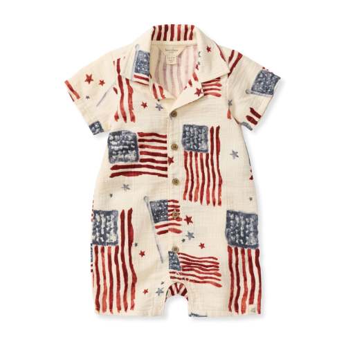 American Flag Baby Boy Romper – Burt's Bees Baby