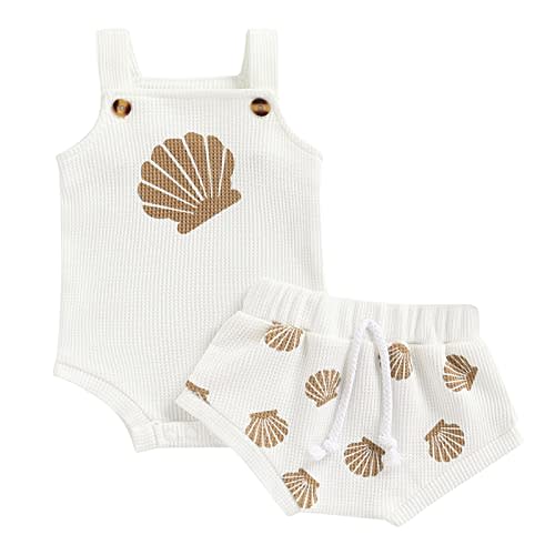 Newborn Baby Girl Clothes Floral Print Sleevelesss Knit Cami Tops Shorts 2 Pcs Cute Toddler Baby Girl Summer Outfit