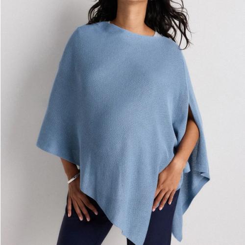 Lightweight Cotton Cashmere Nursing Shawl in Mountain Spring Blue