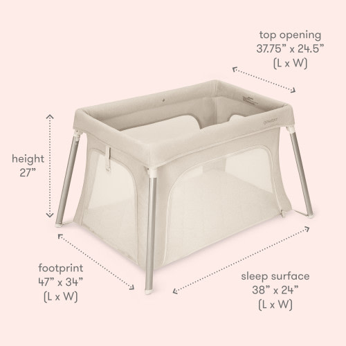 Compact Travel Crib & Play Yard - Sandstone