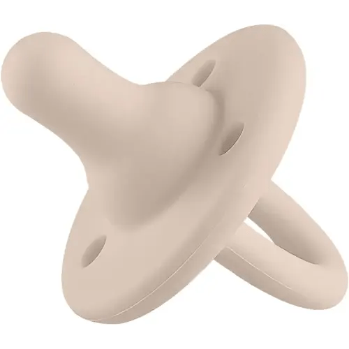 Lee Lee and Me Paci - Sand Color - 100% Medical Grade Silicone Pacifier Breast-Like Nipple Design for Better Latch - Size 0-18 Months