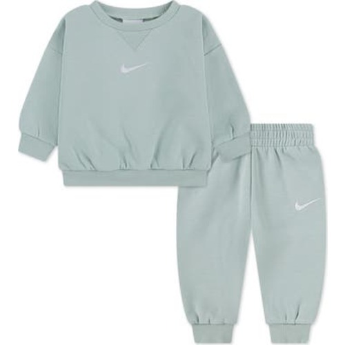 Essential Fleece Crewneck Sweatshirt & Joggers Set, 12M