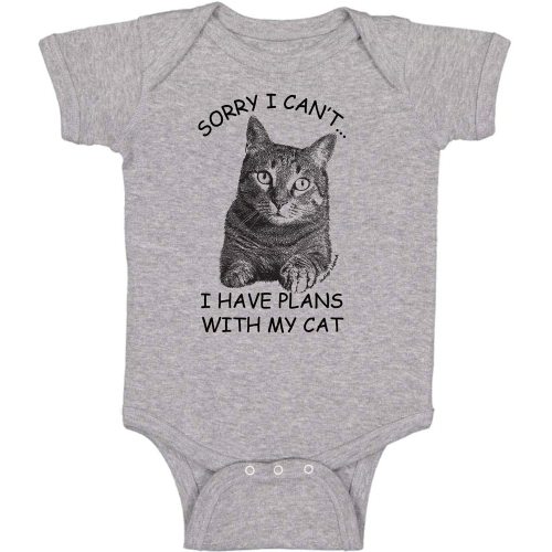 Indigo Legend Unisex Baby Funny Cat Bodysuit for Baby Girls and Boys