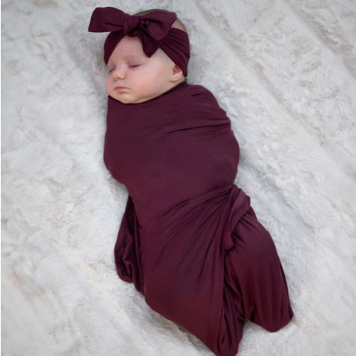 Baby Swaddle Set: Plum – Lila