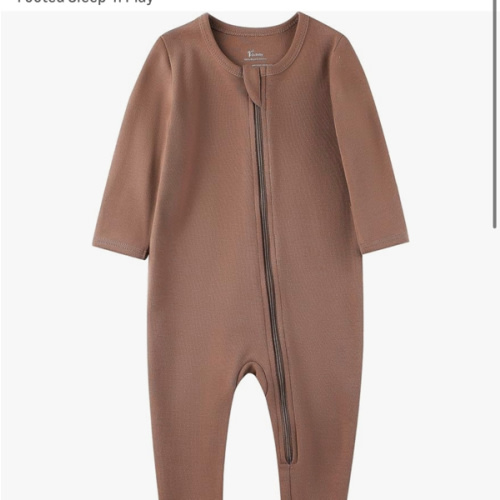O2 BABY Baby Boys Girls Organic Cotton Zip-Front Sleeper Pajamas, Footed Sleep 'n Play