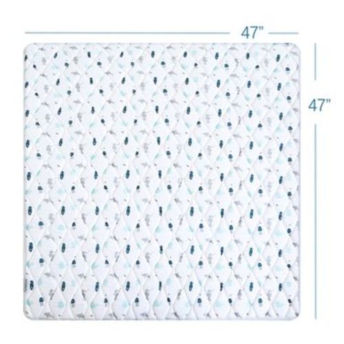 Biloban Baby Playmat, Baby Foam Playmat, Large Playmat Pad for Playpen, Mat for Playpen, 47"x47"