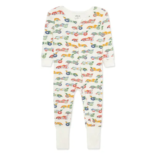 Race Car Zip Front Footie Pajama 12M