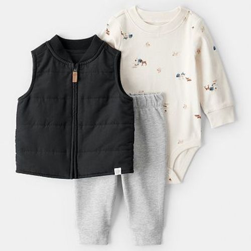 Baby Boy Carter's 3-pc. Quilted Vest, Bodysuit & Pant Set