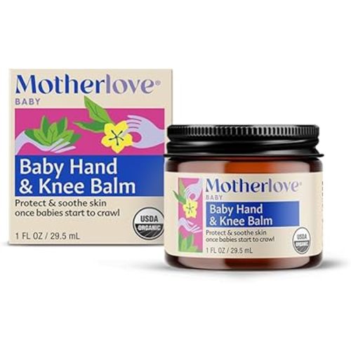 Motherlove Baby Hand & Knee Balm (1 oz) Herbal Ointment for Crawling Babies—Organic, non-GMO, & Cruelty Free