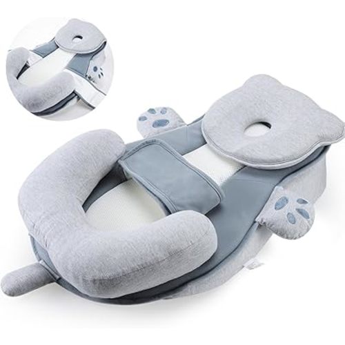 Dokjuan Baby Lounger Pillow for Infant Support Cushion Reflux Breastfeeding Pillow, Bottle Feeding, Tummy Time